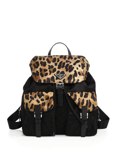 prada leopard bag|prada leather backpack.